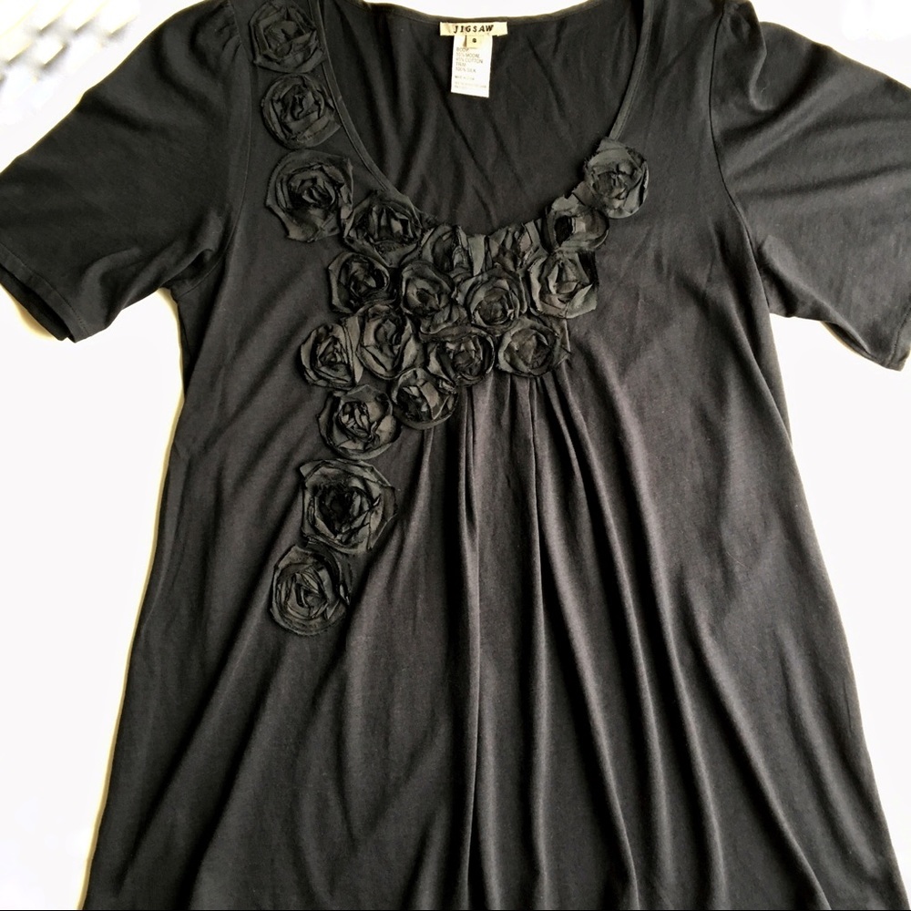 Jigsaw London Flower Embellished Top